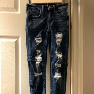 American eagle ripped jeans, size 00